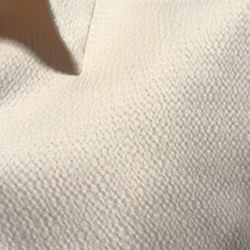 Express Ivory Textured Button Down Collared Blous… - image 5